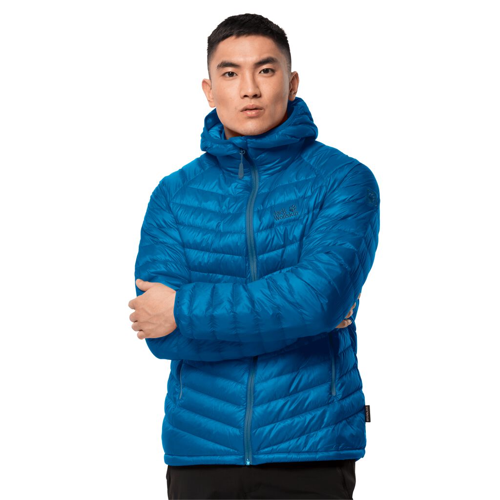 Jack Wolfskin ATMOSPHERE Férfi Szigetelt Kabát Kék - ZVYBDU-563